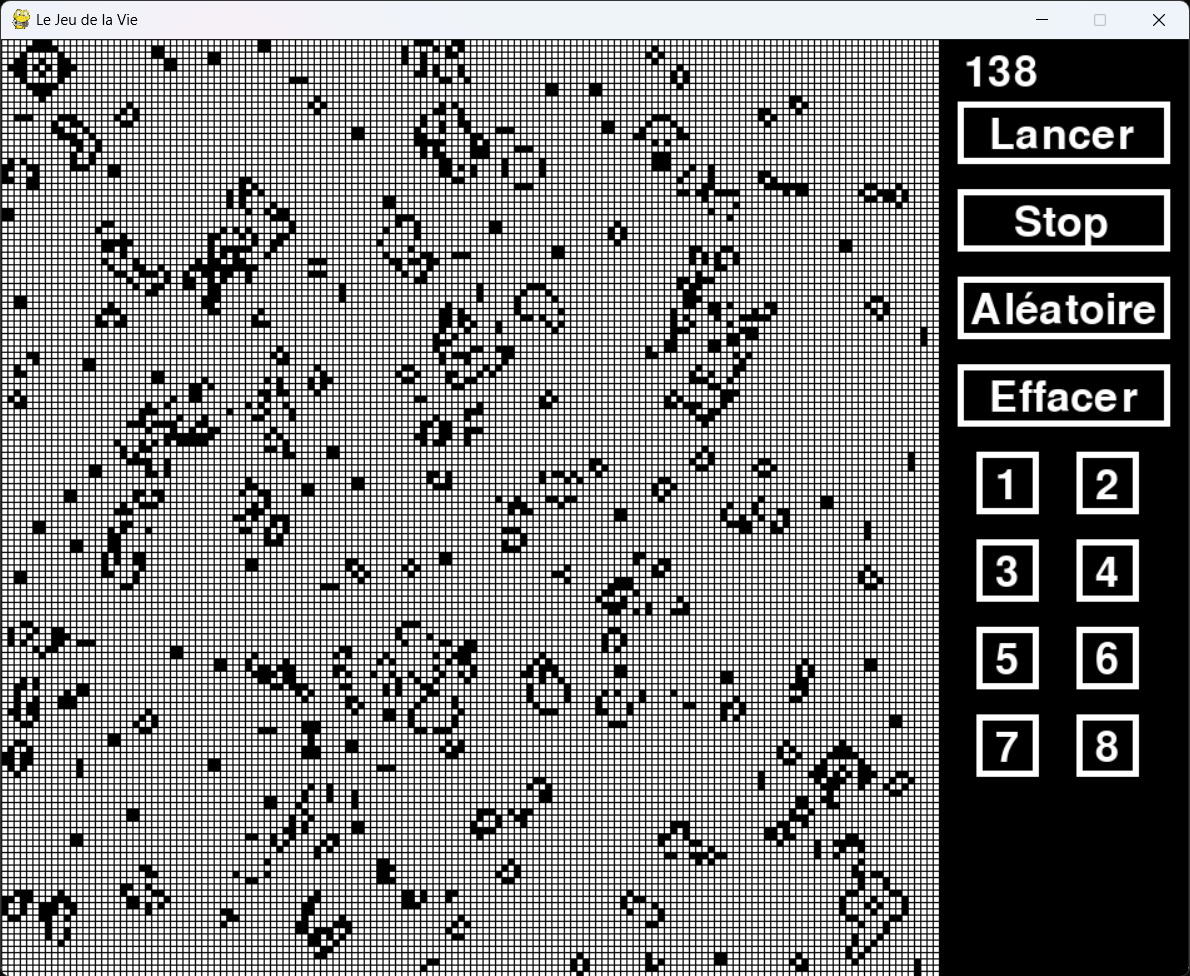 Image du jeu de la vie en python